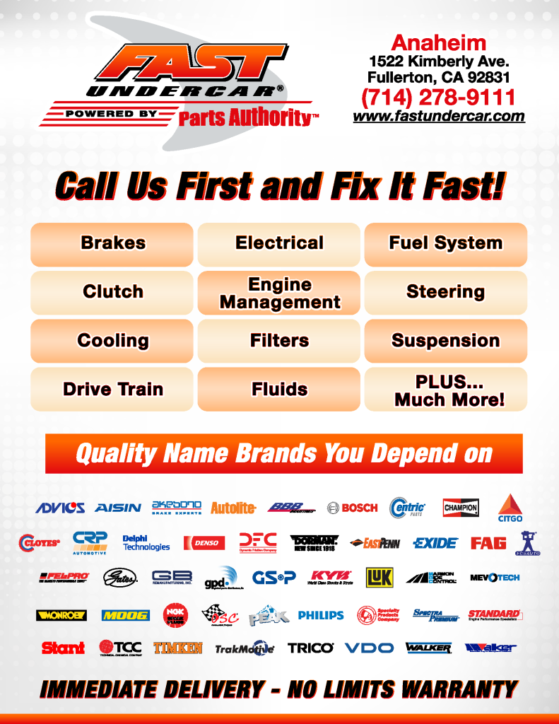 Fast Undercar to Fast Undercar Anaheim